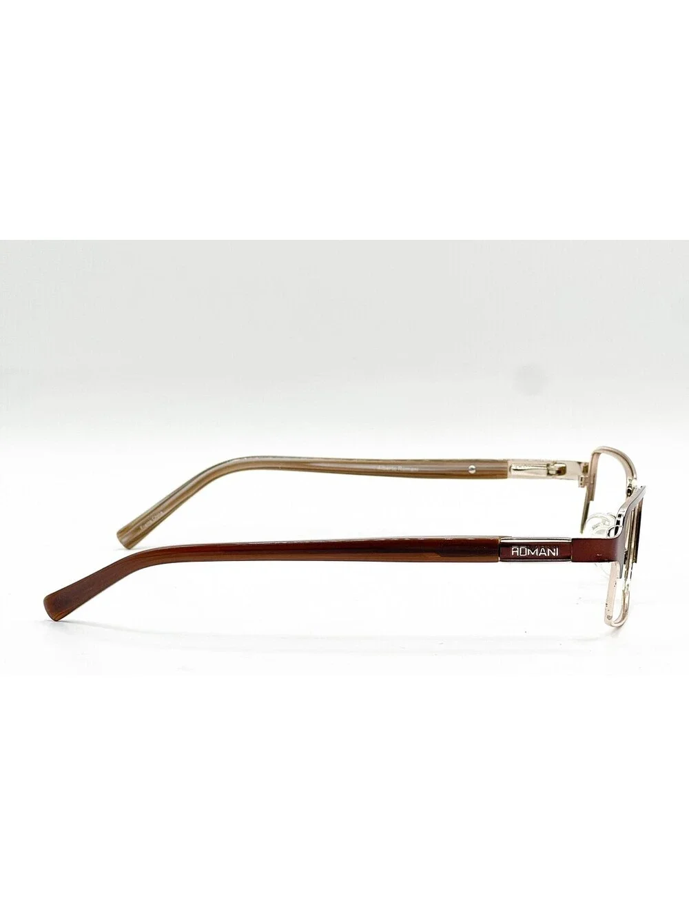 Alberto Romani Ar 5001 Br/Gd Brown/Gold Authentic Eyeglass Frames 53-16
